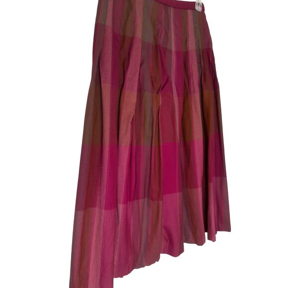 Pendleton Colorful Pleated Full Wool Skirt Fall Holiday Colors Size 14 READ - Picture 4 of 7
